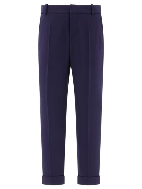 Twill Tailored Trousers Blue