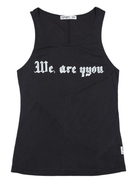 OPEN YY slogan-print tank top