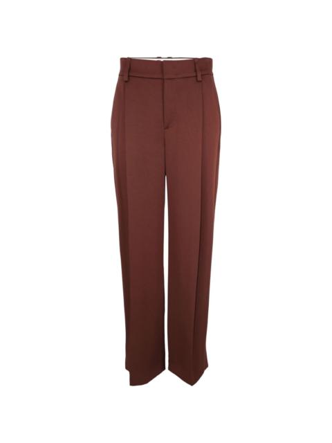 high-waist wide-leg trousers