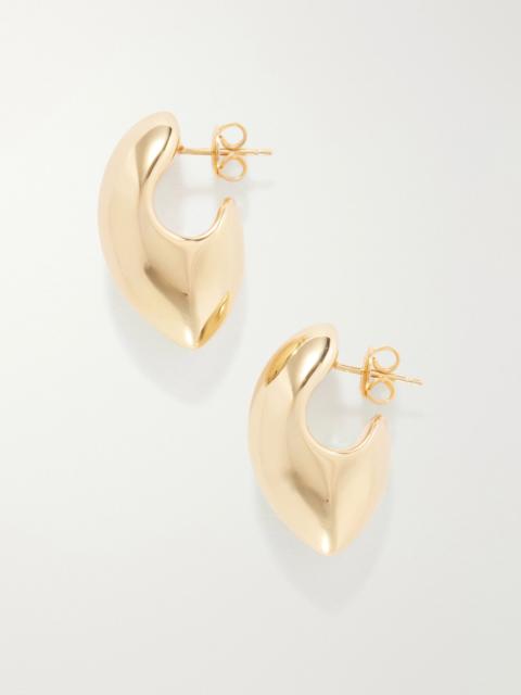 Bottega Veneta Sterling silver gold-tone hoop earrings Gold