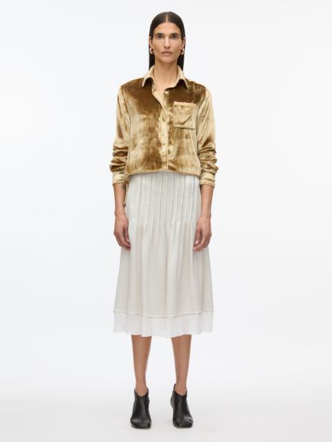 3.1 Phillip Lim Satin Slip Skirt with Crystal Inlay Embellishment