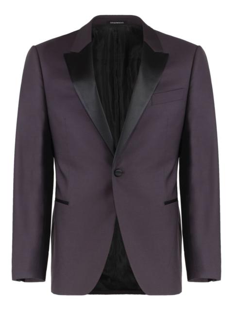 EMPORIO ARMANI virgin wool-blend blazer