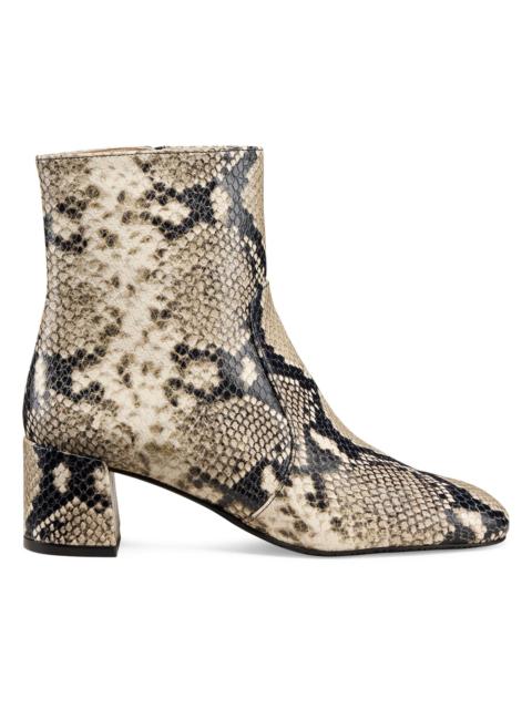 Stuart Weitzman Women's Maeve 50MM Snake-Embossed Leather Boots - Roccia