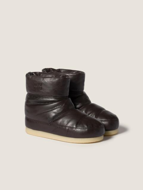 Miu Miu Padded nappa leather booties