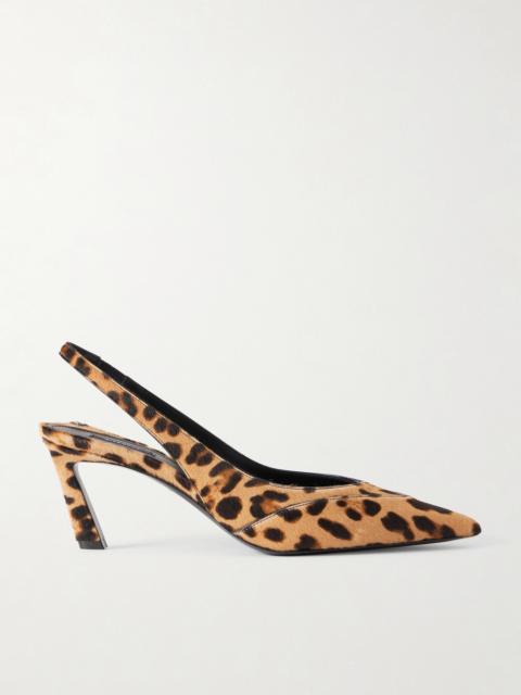 Givenchy Leopard-print Calf-hair Slingback Pumps