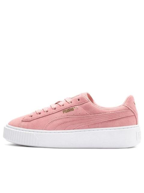 (WMNS) PUMA Suede Platform 'Pink White' 362223-14