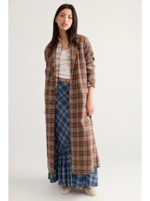 FREE PEOPLE We The Free Monique Plaid Denim Duster