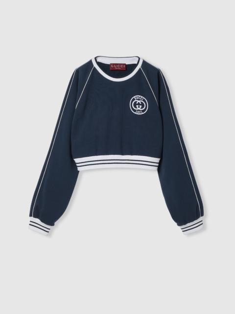 Cotton jersey sweatshirt with embroidery