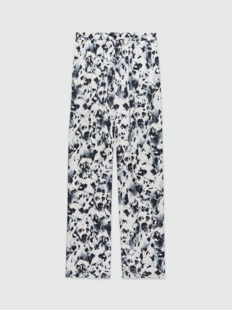 Straight pants with "Ceramic Dalmatian" motif