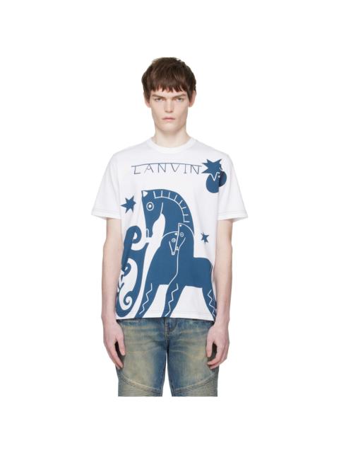Lanvin White Lunar Year Print T-shirt