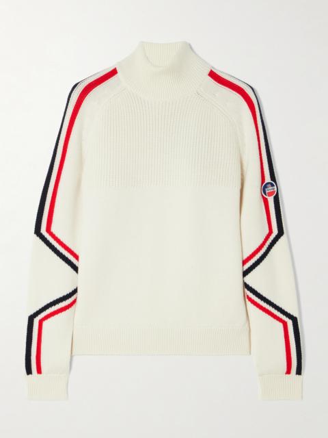 Fusalp Alea Striped Wool-jacquard Turtleneck Sweater