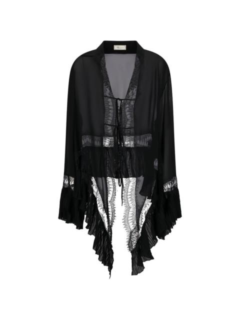 Blumarine Georgette lace blouse