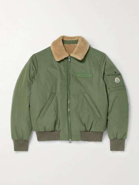 Moncler Maulevrier Reversible Plush and Shell Bomber Jacket