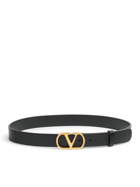 Valentino VLOGO SIGNATURE BELT IN GLOSSY CALFSKIN 30MM