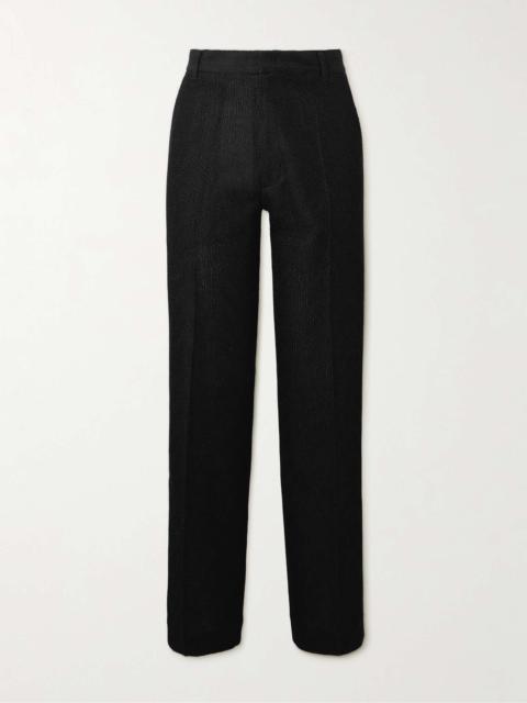 Straight-Leg Knitted Cotton Trousers