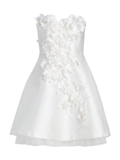 BADGLEY MISCHKA Women's Floral Appliqué Strapless Cocktail Dress - Light Ivory