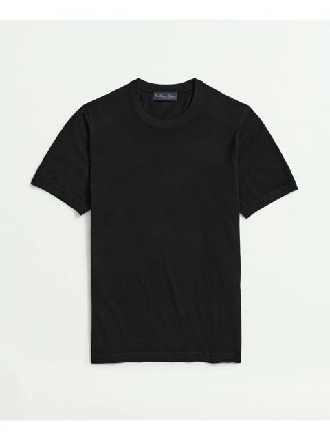 Brooks Brothers Lightweight Luxe All-Season Sweater, Short Sleeve Crewneck