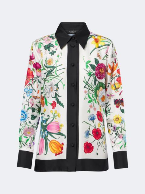 GUCCI Gucci Flora silk twill shirt