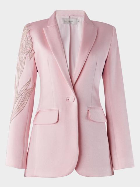 SILVIA TCHERASSI Rebeca Lace Single-Breasted Jacket