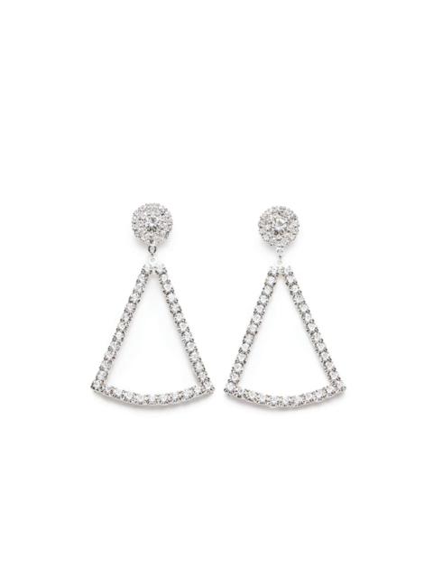 angular crystal-embellished dangling earrings