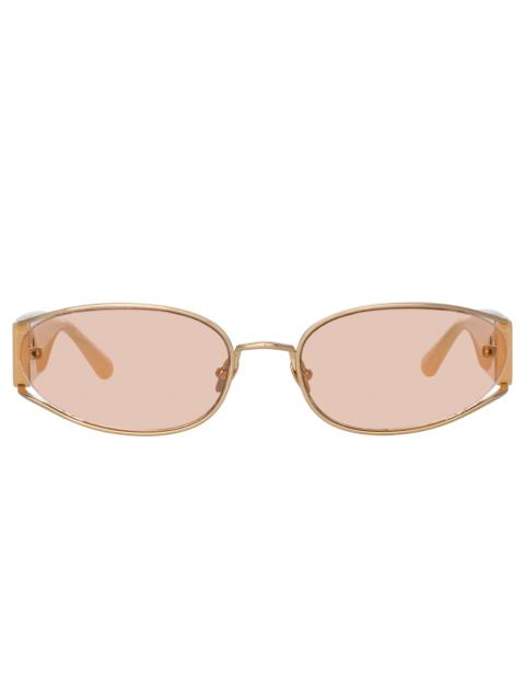 SHELBY CAT EYE SUNGLASSES IN PEACH