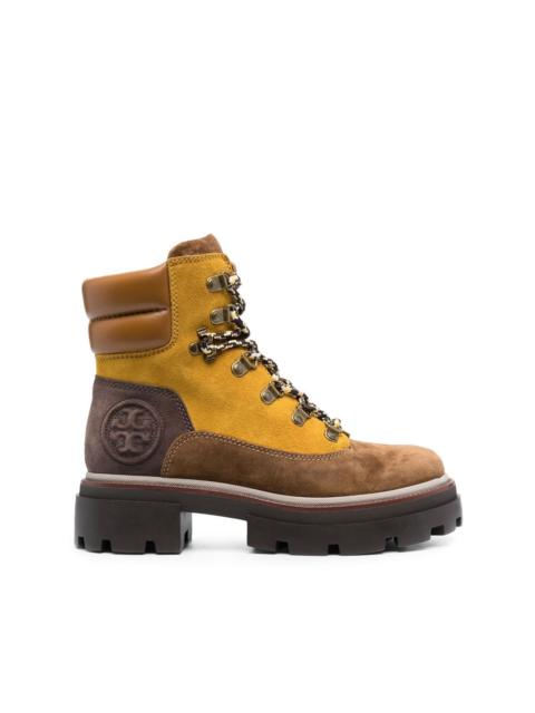 TORY BURCH colour-block panelled leather ankle boots