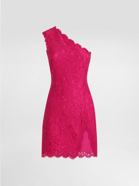 Dolce & Gabbana Floral cordonetto lace minidress with slit