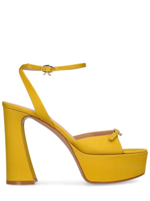 105mm Maddy satin platform sandals