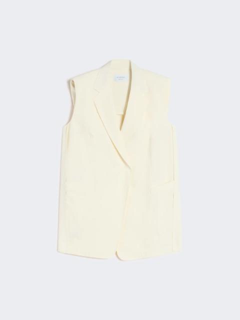 Sportmax Oversized washed viscose gilet - ivory