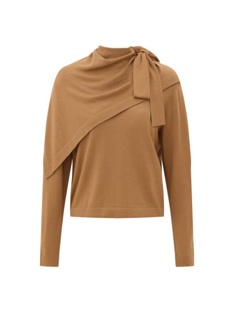 Zimmermann CLASH MERINO DRAPED SWEATER