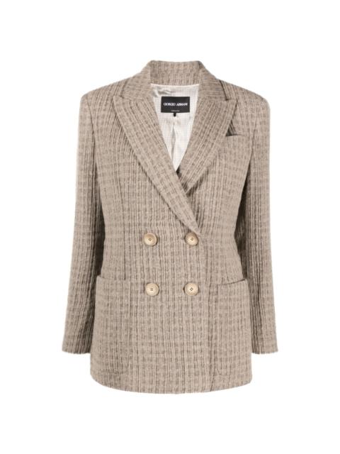 double-breasted textured blazer