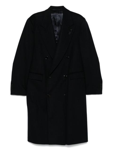 LARDINI double-breasted wool coat