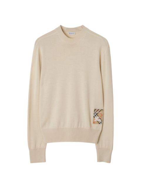 Burberry check-label wool sweater