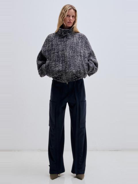 DARKPARK Adriana Wool-Blend Cargo Pants navy