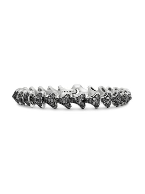 DAVID YURMAN Men's Armory Link Bracelet in Sterling Silver - Black Diamond
