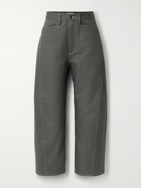 MARIA McMANUS Bow High-rise Barrel-leg Organic Jeans