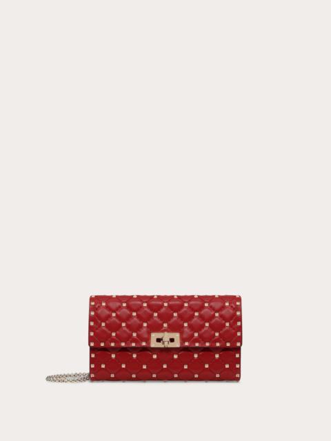 Valentino Rockstud Spike Nappa Leather Crossbody Clutch Bag