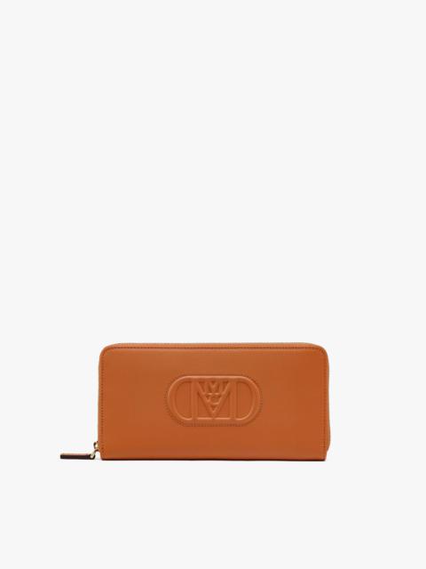 MCM Mode Travia Zip Around Wallet in Spanish Nappa Leather
