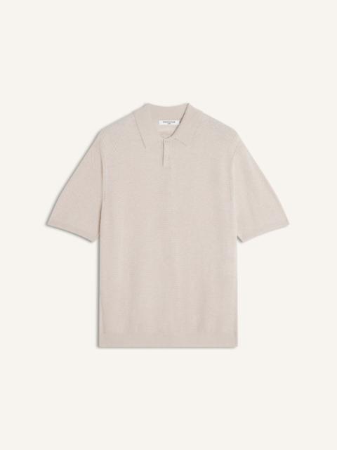 Maison Kitsuné TEXTURED MERINO COTTON SHORT SLEEVE POLO