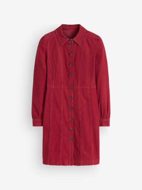 BODEN Rhoda Cord Short Dress-Red Earth