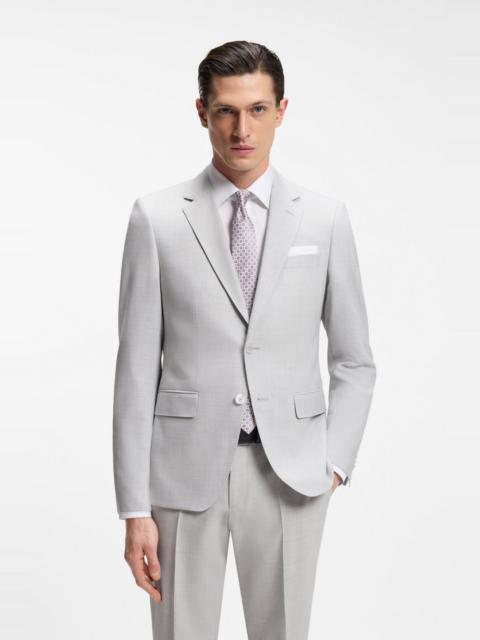BOSS TWO-PIECE SLIM-FIT SUIT IN MICRO-PATTERNED CLOTH