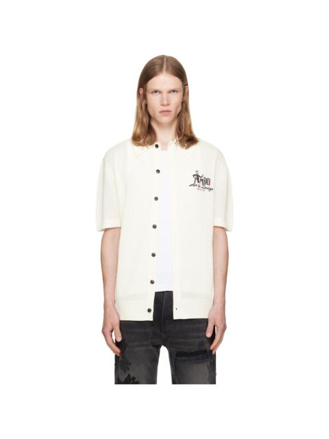 AMIRI Off-White 'AMIRI Studio' Mesh Knit Shirt