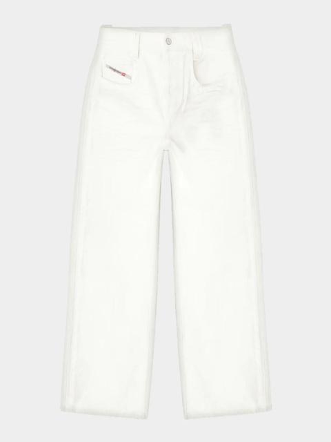 Diesel Men's 1982 Hakou White Denim Wide-Leg Jeans