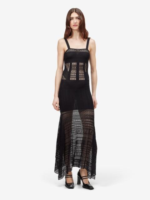 Alexander McQueen Women's Viscose Knit Lace Dress in Black