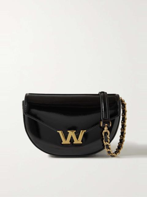 Alexander Wang W Legacy chain-embellished glossed-leather shoulder bag