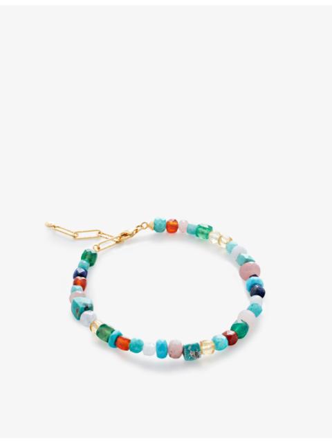 MONICA VINADER Freedom 18ct yellow gold-plated vermeil sterling-silver beaded bracelet