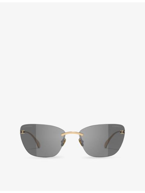 CHANEL CH4286T Cat Eye-Frame Titanium Sunglasses