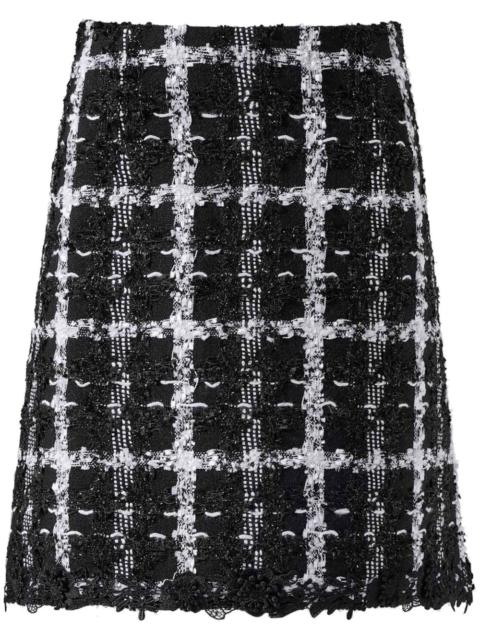 CAROLINA HERRERA tweed A-line mini skirt