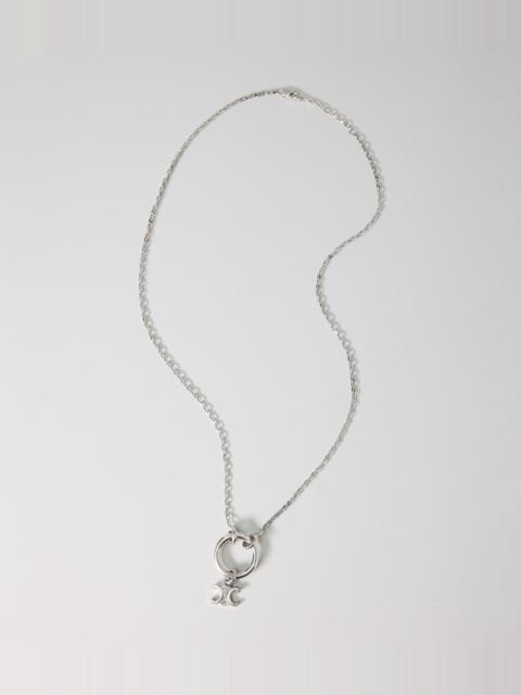 CELINE CELINE CHARMS TRIOMPHE NECKLACE IN BRASS WITH RHODIUM FINISH