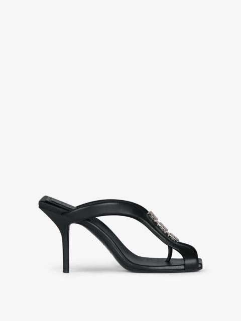 G WOVEN THONG SANDALS IN LEATHER
